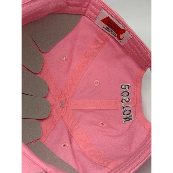 Boston massachusetts pink baseball cap hat for women 100% cotton, adjustable siz - Picture 5 of 5